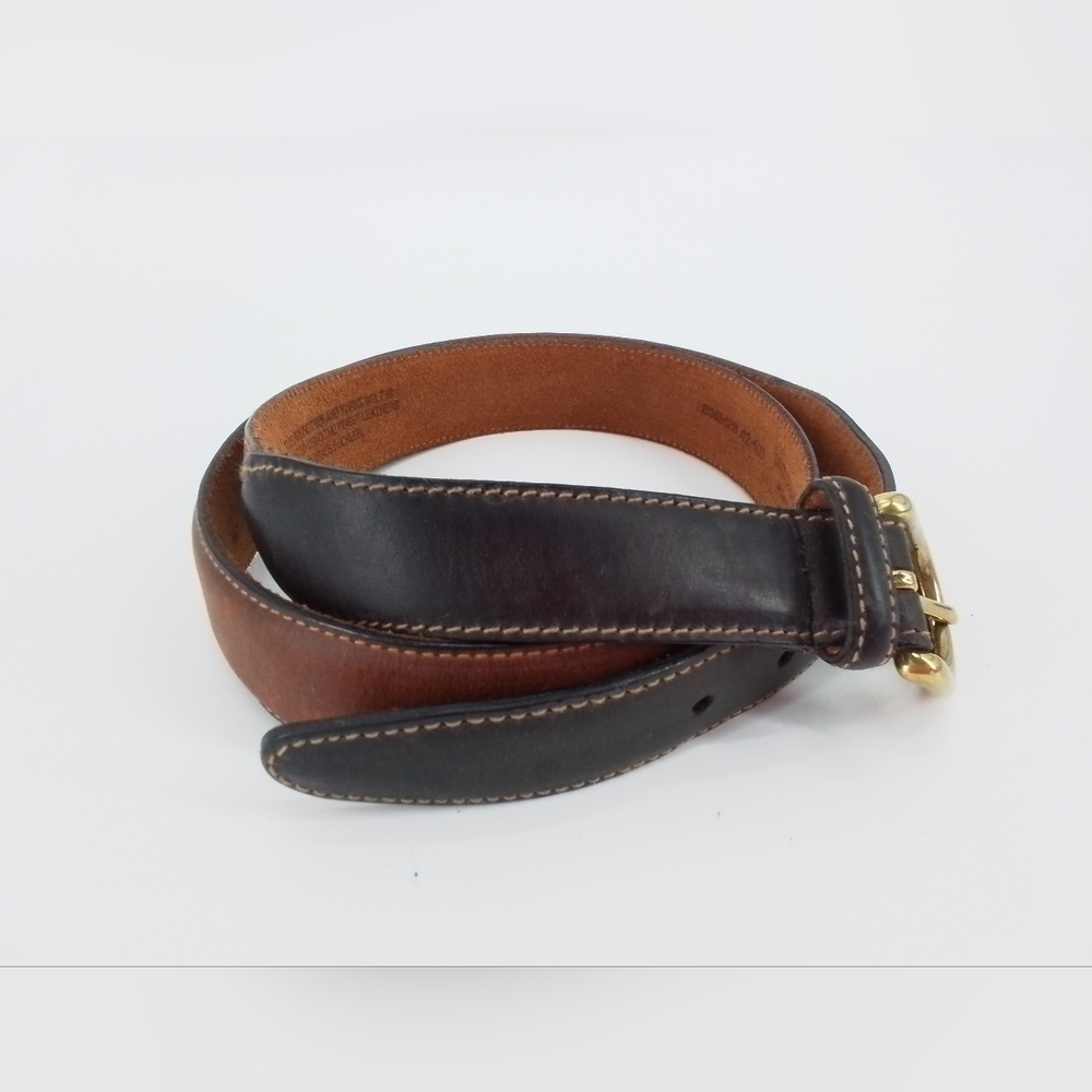 Roundtree & Yorke Two-Toned BROWN LEATHER Mens BELT Sz 42 OLD STOCK